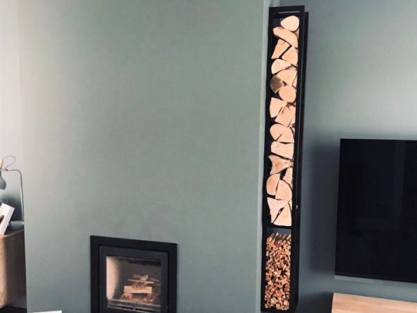 Bespoke design wall hung log store