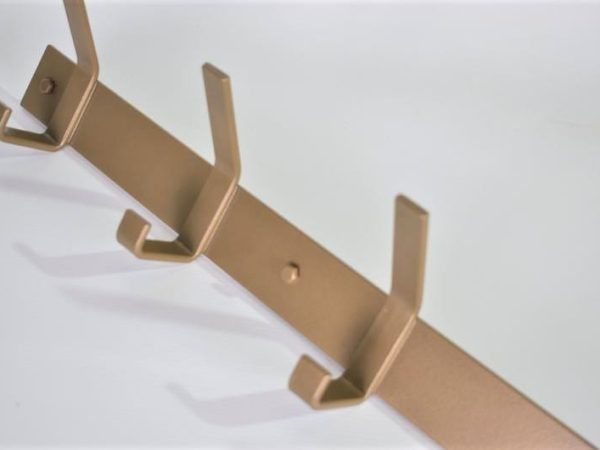 Steel coat rail with double hooks